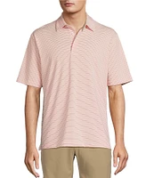 Roundtree & Yorke Performance Short Sleeve Mini Stripe Polo Shirt