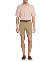 Roundtree & Yorke Performance Short Sleeve Mini Stripe Polo Shirt