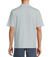 Roundtree & Yorke Performance Short Sleeve Mini Stripe Polo Shirt
