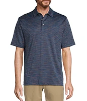 Roundtree & Yorke Performance Short Sleeve Multi Jacquard Polo Shirt