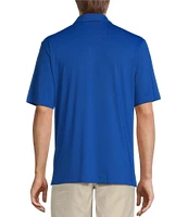 Roundtree & Yorke Performance Short Sleeve Placement Stripe Polo Shirt