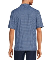 Roundtree & Yorke Performance Short Sleeve Plaid Polo Shirt