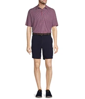 Roundtree & Yorke Performance Short Sleeve Plaid Polo Shirt