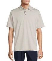 Roundtree & Yorke Performance Short Sleeve Solid Textured Polo Shirt