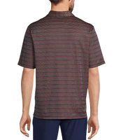 Roundtree & Yorke Performance Short Sleeve Stripe Jacquard Polo Shirt