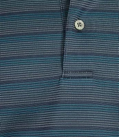 Roundtree & Yorke Performance Short Sleeve Stripe Jacquard Polo Shirt