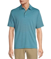 Roundtree & Yorke Performance Short Sleeve Triangle Jacquard Polo Shirt