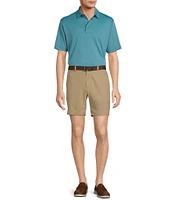 Roundtree & Yorke Performance Short Sleeve Triangle Jacquard Polo Shirt