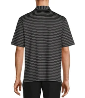 Roundtree & Yorke Performance Short Sleeve Wide Stripe Polo Shirt