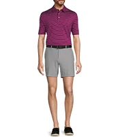 Roundtree & Yorke Performance Short Sleeve Wide Stripe Polo Shirt
