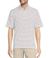 Roundtree & Yorke Performance Short Sleeve Yarn-Dyed Stripe Polo Shirt