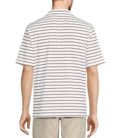 Roundtree & Yorke Performance Short Sleeve Yarn-Dyed Stripe Polo Shirt