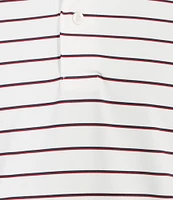 Roundtree & Yorke Performance Short Sleeve Yarn-Dyed Stripe Polo Shirt