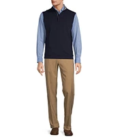 Roundtree & Yorke Performance Solid Quarter-Zip Vest