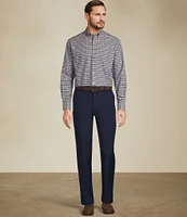 Roundtree & Yorke Performance Stewart Flat Front Classic Fit Solid Pants