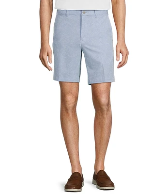 Roundtree & Yorke Performance Straight Fit Flat Front 9#double; Leaf Printed Shorts