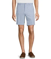 Roundtree & Yorke Performance Straight Fit Flat Front 9#double; Leaf Printed Shorts