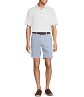 Roundtree & Yorke Performance Straight Fit Flat Front 9#double; Leaf Printed Shorts