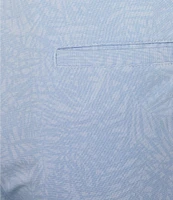 Roundtree & Yorke Performance Straight Fit Flat Front 9#double; Leaf Printed Shorts
