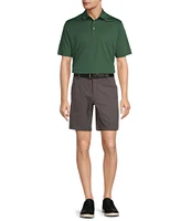 Roundtree & Yorke Performance Straight Fit Flat Front Tech 9#double; Inseam Shorts