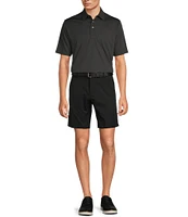 Roundtree & Yorke Performance Straight Fit Flat Front Tech 9#double; Inseam Shorts