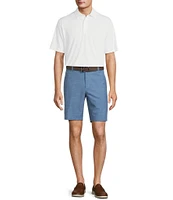 Roundtree & Yorke Performance Stretch Classic Fit Flat Front 9#double; Shorts