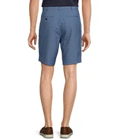 Roundtree & Yorke Performance Text Print Stretch Classic Fit 9#double; Inseam Shorts