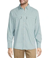 Roundtree & Yorke Performance The Charter Long Sleeve Vented Small Plaid Sport Shirt