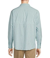 Roundtree & Yorke Performance The Charter Long Sleeve Vented Small Plaid Sport Shirt