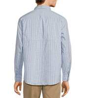 Roundtree & Yorke Performance The Charter Long Sleeve Vented Small Plaid Sport Shirt