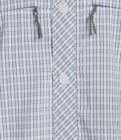 Roundtree & Yorke Performance The Charter Long Sleeve Vented Small Plaid Sport Shirt