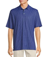 Roundtree & Yorke Performance The Fairway Short Sleeve Geometric Print Polo Shirt