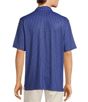 Roundtree & Yorke Performance The Fairway Short Sleeve Geometric Print Polo Shirt