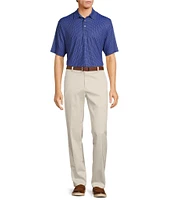 Roundtree & Yorke Performance The Fairway Short Sleeve Geometric Print Polo Shirt