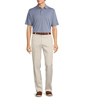 Roundtree & Yorke Performance The Fairway Short Sleeve Jacquard Polo Shirt