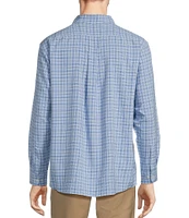 Roundtree & Yorke Performance The Traveler Long Sleeve Medium Plaid Sport Shirt