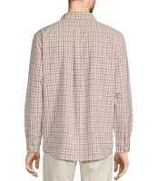 Roundtree & Yorke Performance The Traveler Long Sleeve Medium Plaid Sport Shirt