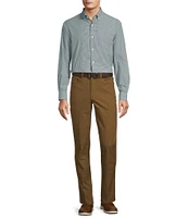 Roundtree & Yorke Performance The Traveler Long Sleeve Mini Gingham Stretch Twill Sport Shirt