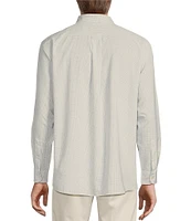 Roundtree & Yorke Performance The Traveler Long Sleeve Small Check Chambray Sport Shirt