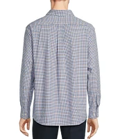 Roundtree & Yorke Performance The Traveler Long Sleeve Plaid Stretch Twill Sport Shirt