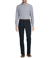 Roundtree & Yorke Performance The Traveler Long Sleeve Plaid Stretch Twill Sport Shirt