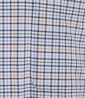 Roundtree & Yorke Performance The Traveler Long Sleeve Plaid Stretch Twill Sport Shirt