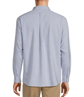 Roundtree & Yorke Performance The Traveler Long Sleeve Solid Chambray Sport Shirt