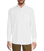 Roundtree & Yorke Performance The Traveler Long Sleeve Solid Twill Sport Shirt