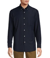 Roundtree & Yorke Performance The Traveler Long Sleeve Solid Twill Sport Shirt