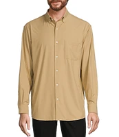 Roundtree & Yorke Performance The Traveler Long Sleeve Solid Twill Sport Shirt