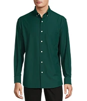 Roundtree & Yorke Performance The Traveler Long Sleeve Solid Twill Sport Shirt