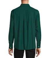 Roundtree & Yorke Performance The Traveler Long Sleeve Solid Twill Sport Shirt