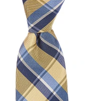 Roundtree & Yorke Plaid 3 1/8#double; Woven Silk Tie