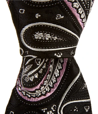 Roundtree & Yorke Pop Of Paisley 3 1/4#double; Woven Silk Tie